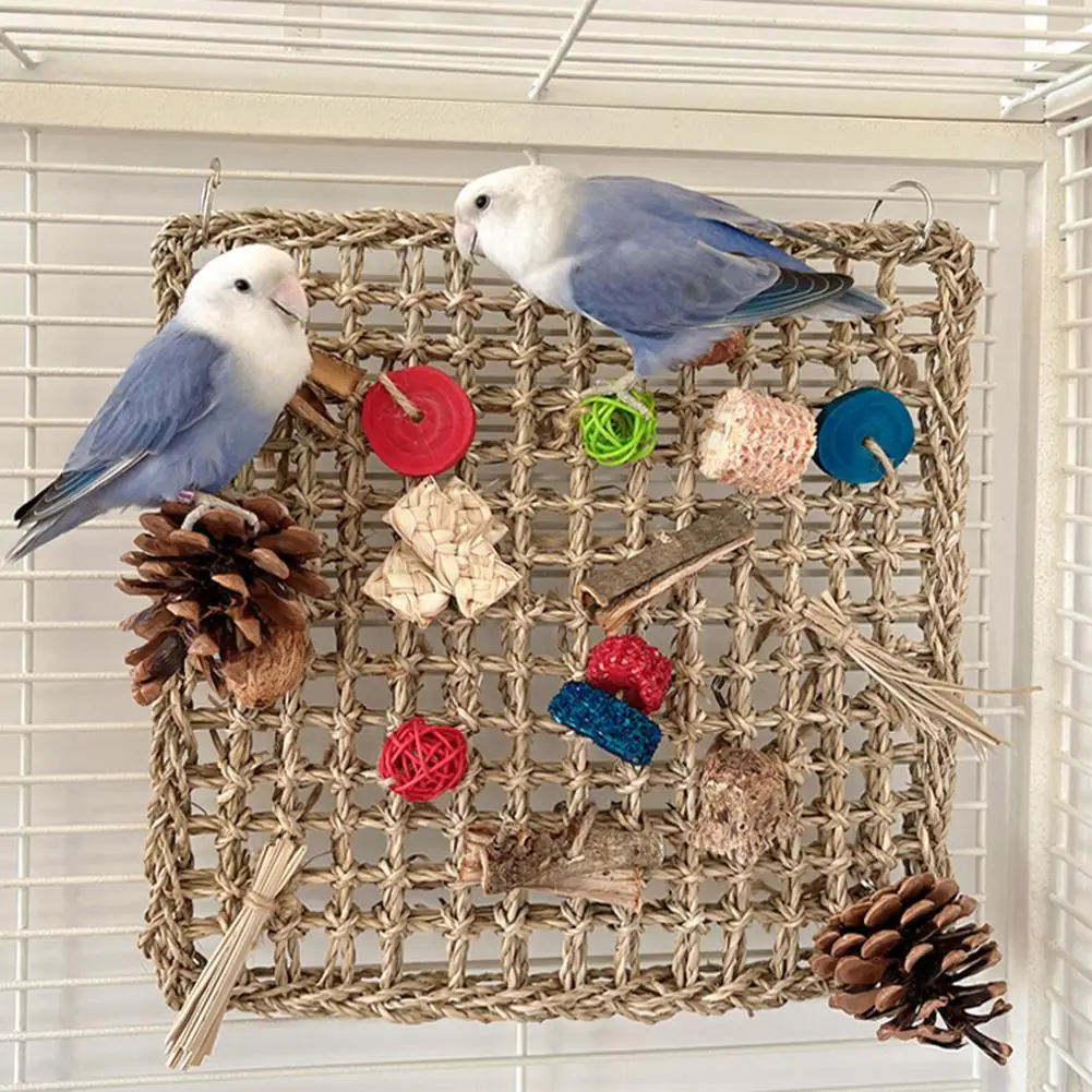 

Настенные игрушки с красочными жевательными игрушками, искусственный тканый коврик, товары для домашних животных