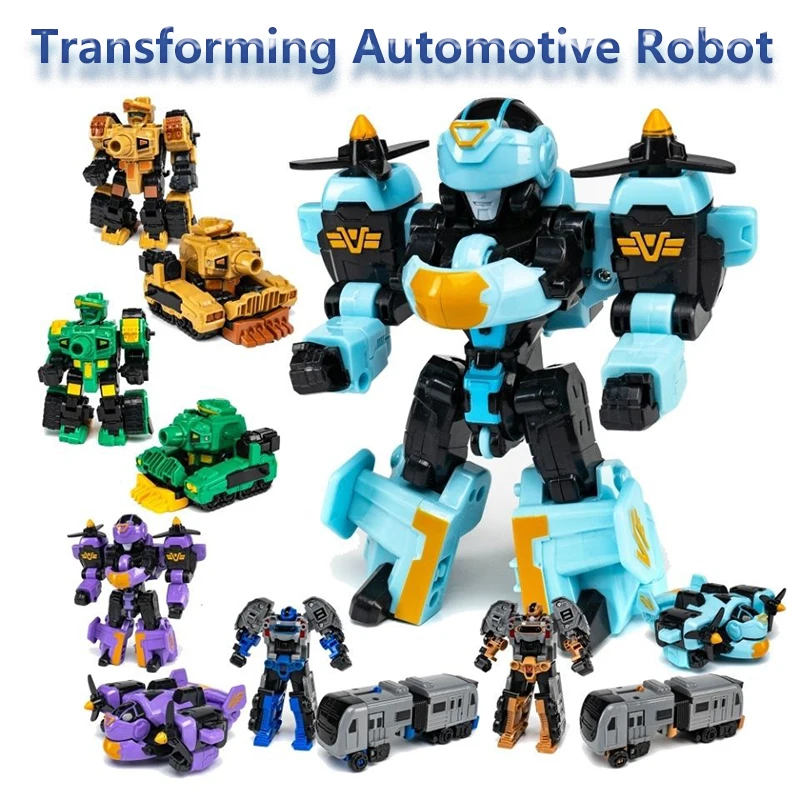 

Transforming Car Robot Children's Toys Fast fighter Airplane Tank Tractor Puzzle Car Toy for Kids Educational Cartoon Car Model