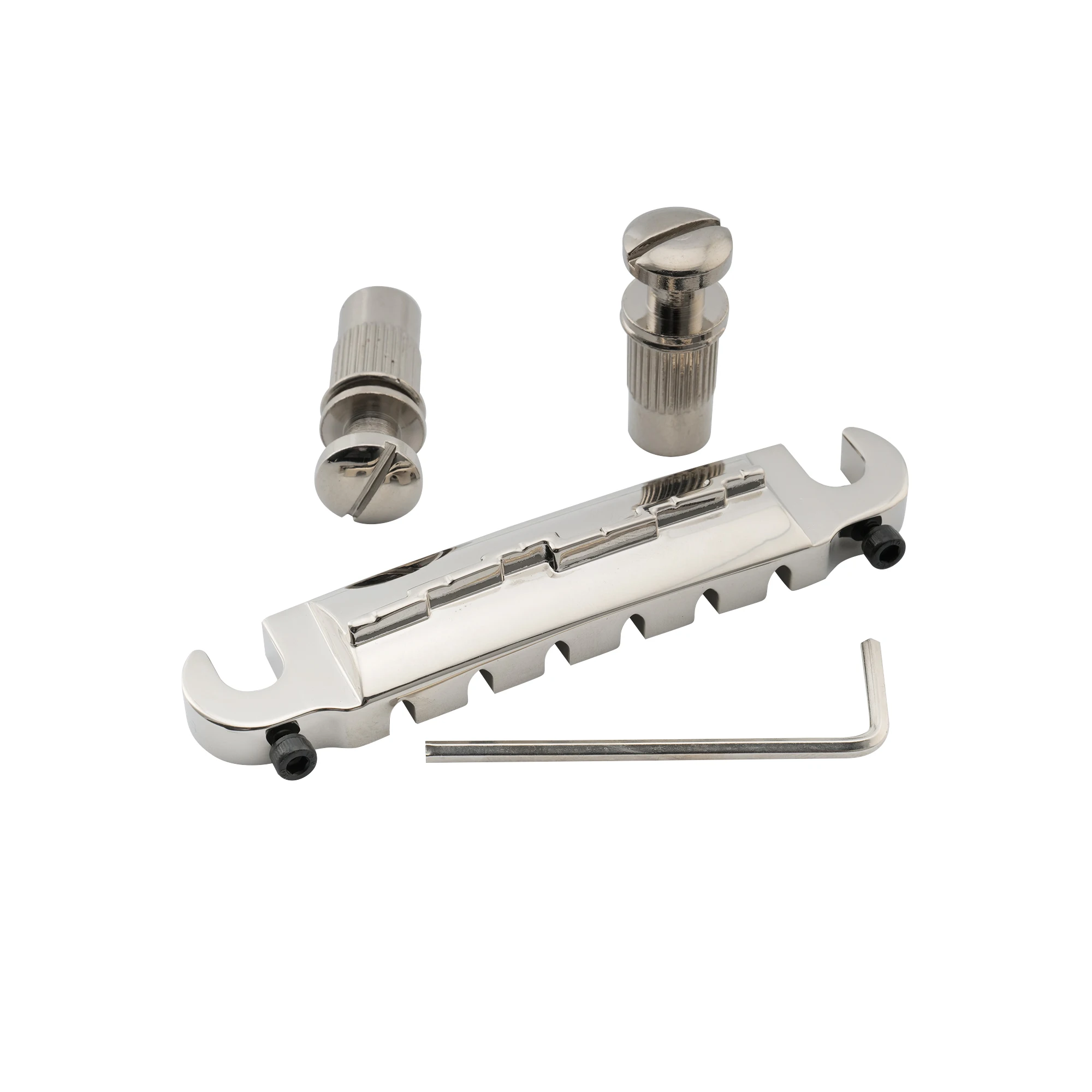

Musiclily Pro 52.5mm Pre-set Intonatable Wraparound Bridge Tailpiece for Epiphone Les Paul Junior LP Style Guitar, Nickel