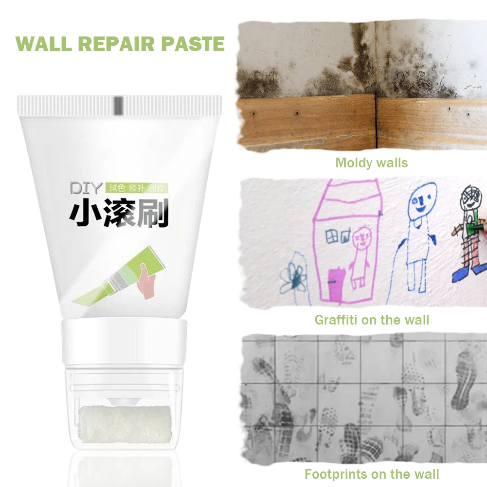 

Mini Rolling Brush Wall Latex Paint Wall Mending Agent Wall Repair Cream Paint Valid Mouldproof Quick-Drying Patch