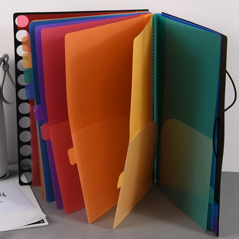 Расширяемая сумка для хранения файлов 24 кармана папка-гармошка A4 дома офиса и