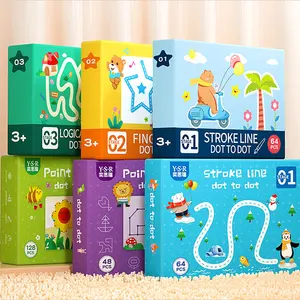 Montessori Math Learning Children Toys Drawing Tablet Pen Control Hand Training Shape Math Match Games Set Educational Toy Books