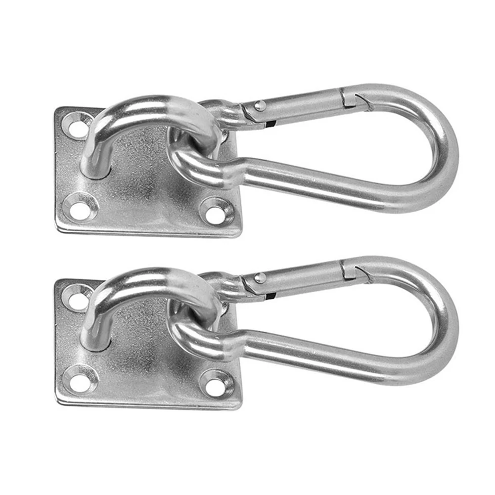 

Stainless Steel Snap Hook Silver Hanging Hook Set Swing Chair Bracket Rhombus Door Buckles Hardware Tool Outdoor Camping Tools