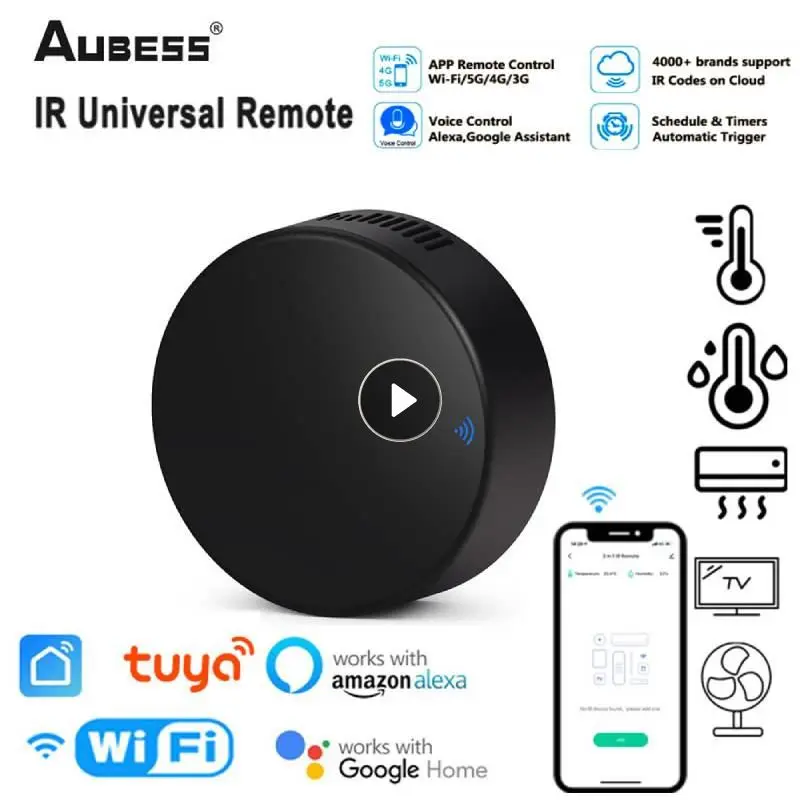 

Tuya WiFi IR Remote Control Universal For TV DVD AUD Air Condition Smart Life APP Timing Controller Works With Alexa Google Home