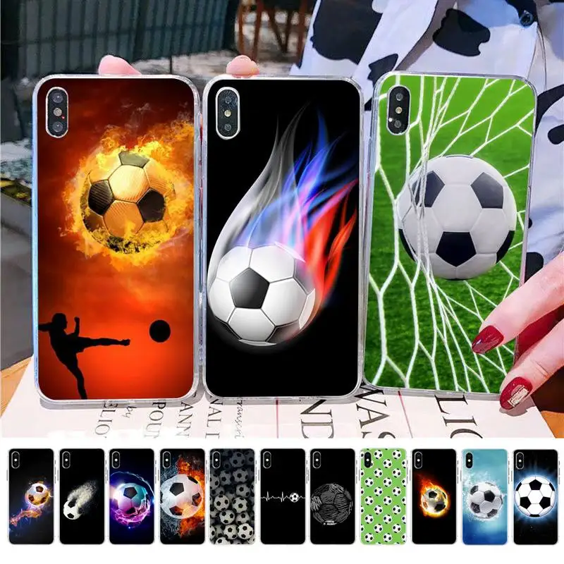 

MaiYaCa football soccer ball Phone Case for iPhone 11 12 13 mini pro XS MAX 8 7 6 6S Plus X 5S SE 2020 XR case