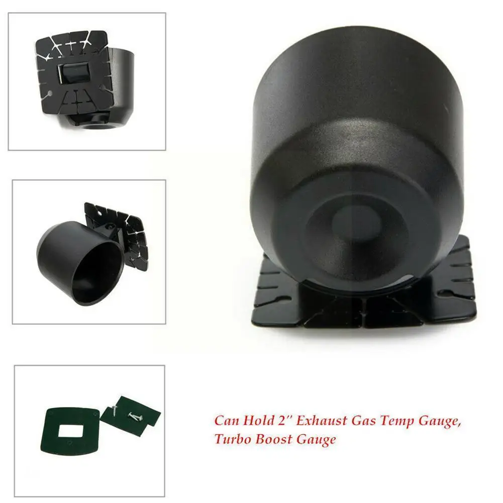 

Black 52mm Car Gauges Pod Holder Instrument Adjustable Single Bracket Abs Rotating Single Hole 2inch H7l5