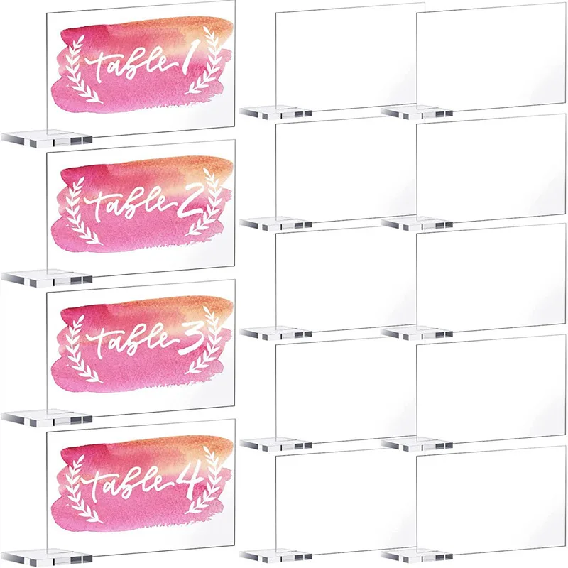 Wedding With Stand Table Decoration Marker Place Blank Diy