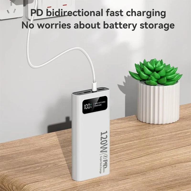 Фото Xiaomi 120 Вт 50000 мАч Power Bank Супер быстрая зарядка Мобильный внешний аккумулятор большой емкости подходит для Huawei iPhone Samsung №4