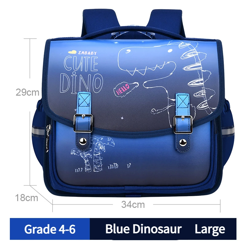 Primary Children Cartoon Unicorn Dinosaur Horizontal Backpacks New Fashion Girls Boys Starry Sky Cute Schoolbags for Grade 1-3-6