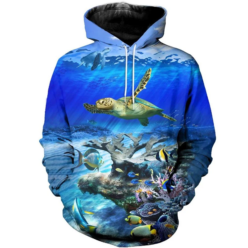 

Sea Turtle Hoodies Men Women Children Animal Beautiful 3D Print Hoodie Fashion Casual Hooded Sweatshirt Street Men's clothing