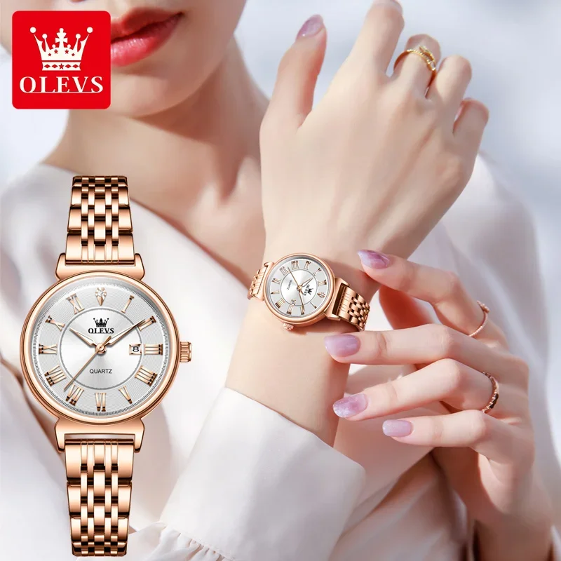 Часы OLEVS женские кварцевые роскошные брендовые элегантные водонепроницаемые