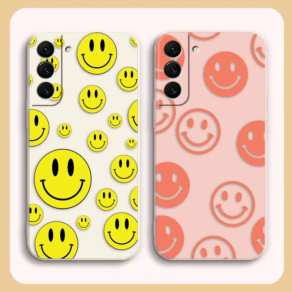 

Case For Samsung Galaxy S23 S22 S21 S20 FE S11 S11E S10 S10E S9 S30 Ultra Plus 4G 5G Case Fundas Cqoues Shell Funny Smiling Face