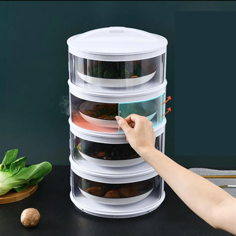 

Stackable Food Cover Multilayer Transparent Stackable Food Insulation Cover Dustproof Home Kitchen Refrigerator