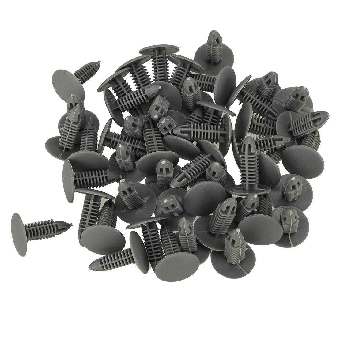 

100pcs Car Bumper Fender Fastener Clip Rivet Push Type Nylon Fit for Hyundai 1/4" Hole X-Mas Tree Gray