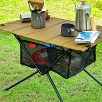 outdoor folding table portable storage net shelf bag stuff mesh for picnic outdoor camping barbecue kitchen storage net pocket