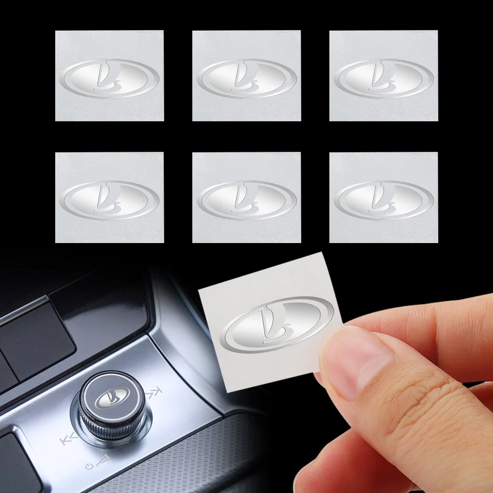 

5/10Pcs Car Styling 3D Interior Nickel Badge Phone Key Decoration Stickers for Lada Priora Vesta Largus Granta Niva Xray Vaz