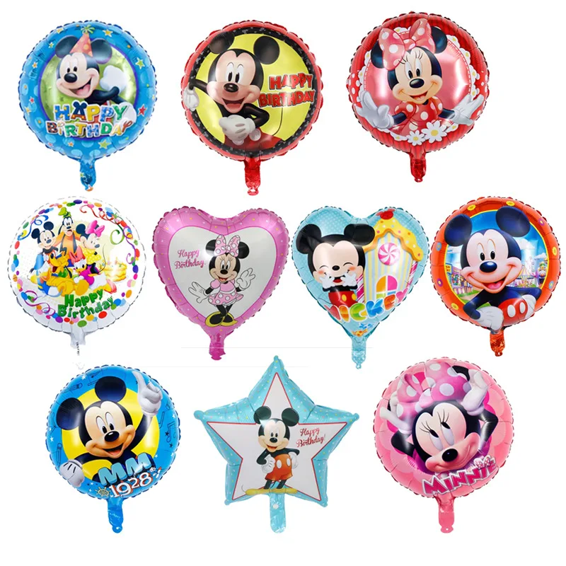 

6pcs/Set Disney Minnie Mickey Mouse Theme Kids Birthday Party Decor Balloon 1 2 3 4 5 6 7st Baby Shower Party Supplies For Toys