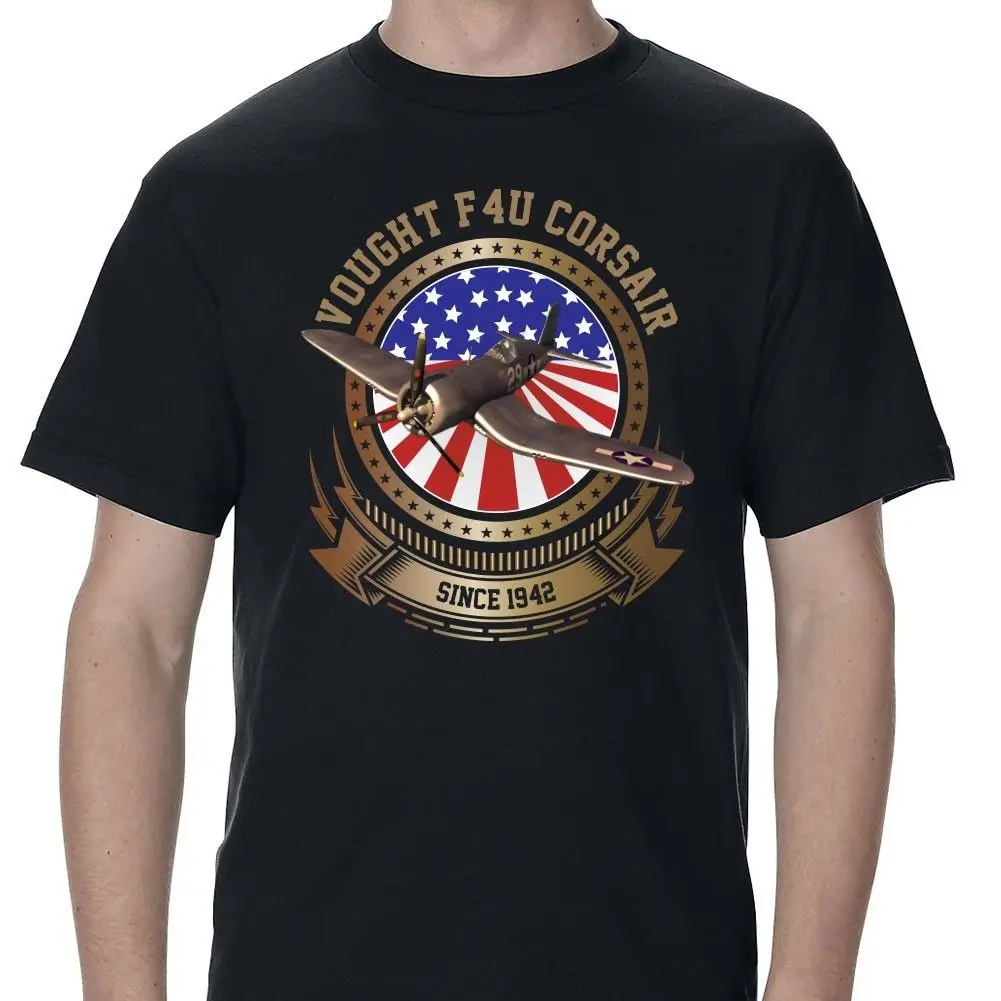 

Stars and Stripes US Navy F4U Corsair Fight Aircraft T Shirt. Short Sleeve 100% Cotton Casual T-shirts Loose Top Size S-3XL