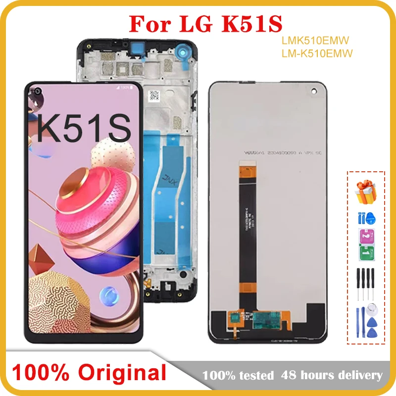 100% Оригинальный ЖК-дисплей для LG K51S LCD LMK510EMW LM-K510EMW LM-K510, детали для ремонта ЖК-дисплея