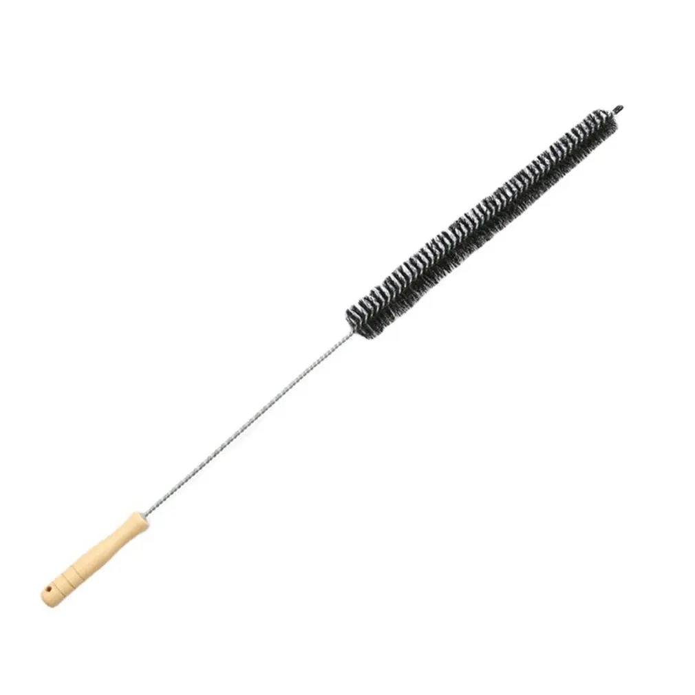 

Black Long-haired Cleaner Brush Flexible Duster Washing With Collapsioble Wood Handle Cleaning Brushes Drainage Dredge Tools
