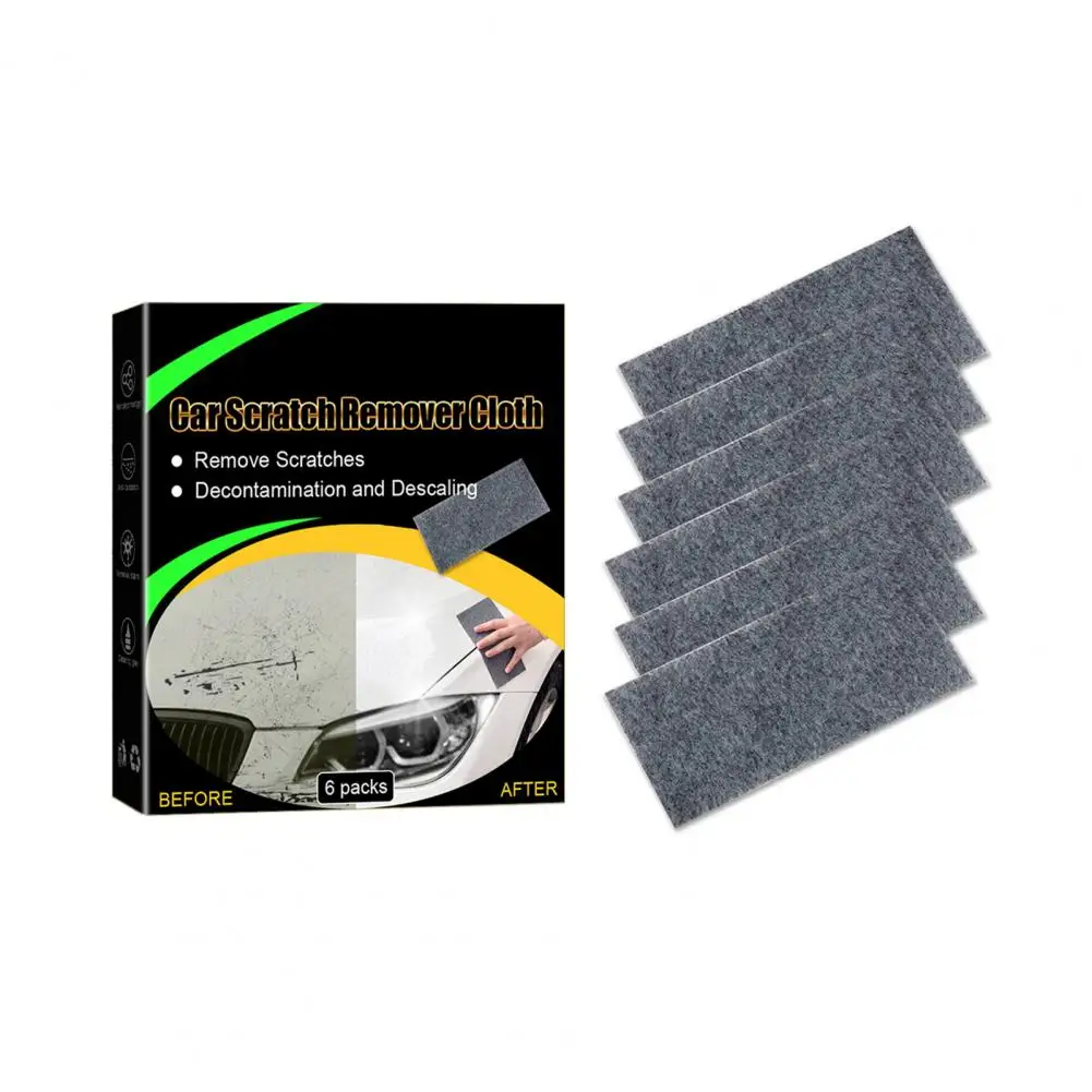 

6Pcs/Box Car Cleaning Cloth Remove Stain Easy to Use Lightweight Rim Cleaning Tool Dust Remover Wipe for Truck