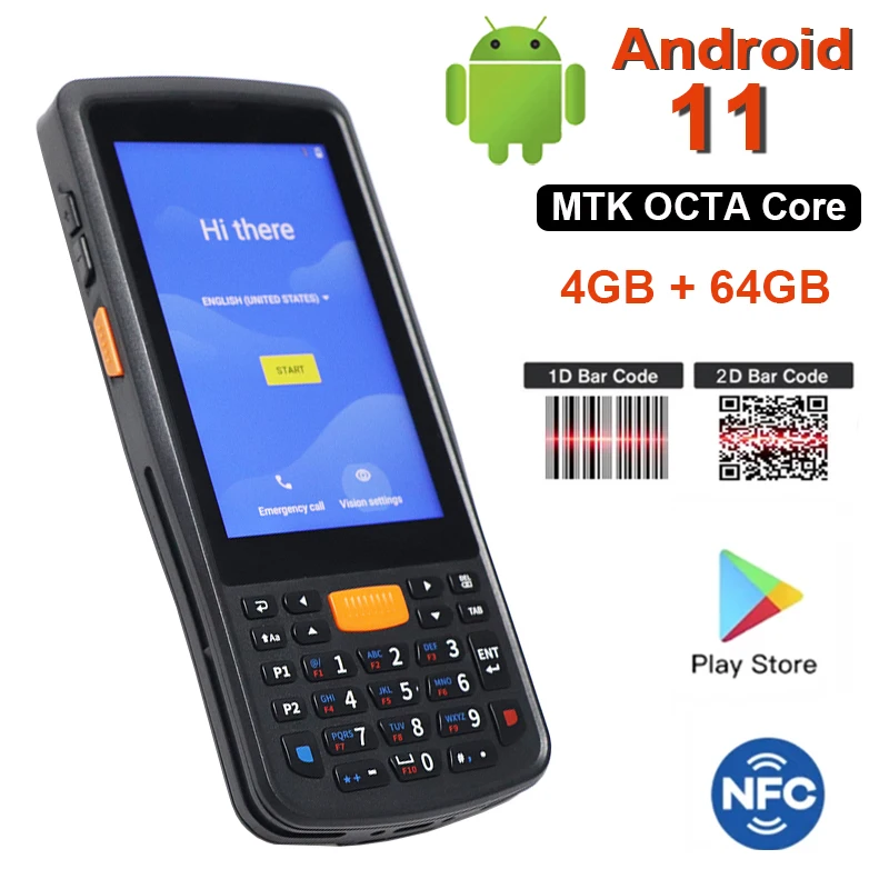 Портативный сканер штрих-кодов X4 4 0 дюйма Android 11 Гб ОЗУ 64 ПЗУ |