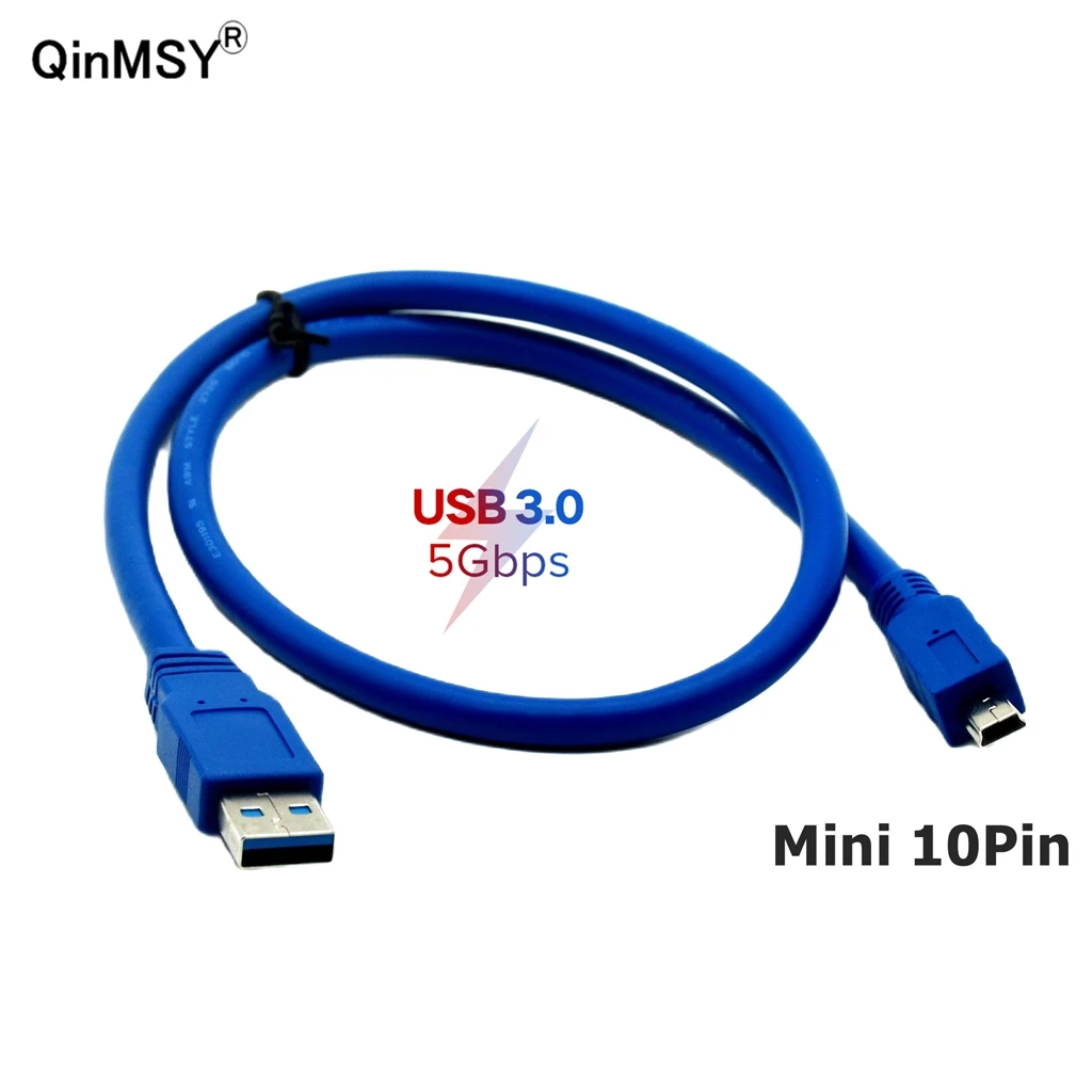 

USB 3.0 A Male to Mini 10 Pin B Extension Cable cord For tablets camcorders HUB HDD Connector 0.3M 0.6M 1M 1.5M 3M 5M