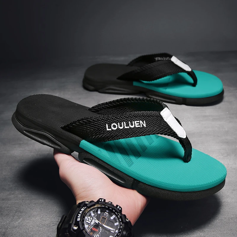 

High Quality Hot Sale Flip Flops Luxury Men Summer Beach Slippers Men Fashion Breathable Outdoor Non-slip Casual Men Flip Flops