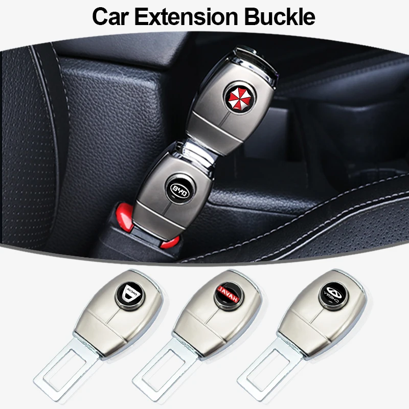 

New Gold Car Seat Belt Clip Extender for Fiat 500 Ducato Punto Uno Stilo Palio Bravo Toro Grande Punto 2021 Logo Car Accessories