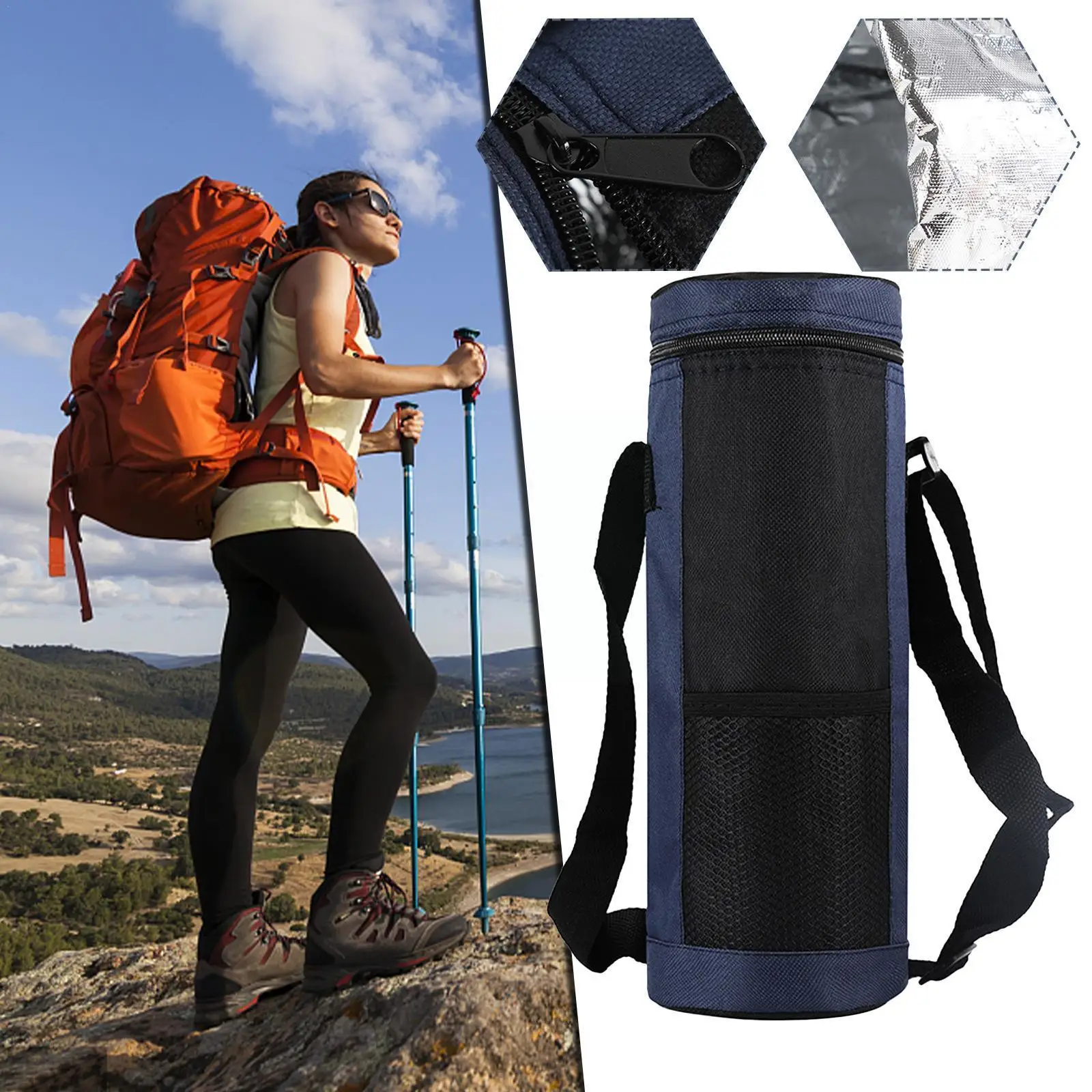 Купи 1pc Universal Thermal Insulation Cooling Bag Water Capacity Cooler Pouch Bottle Outdoor Camping Traveling Insulated Bag Hig F1F9 за 121 рублей в магазине AliExpress