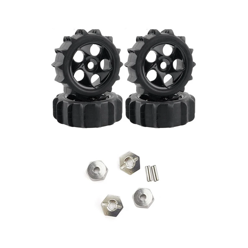 

4 шт., шины для пески RC 1/8, шины для пески, шины для HPI AKA, багги-колеса с суммирующей ступицей, шестигранный адаптер для MN86K