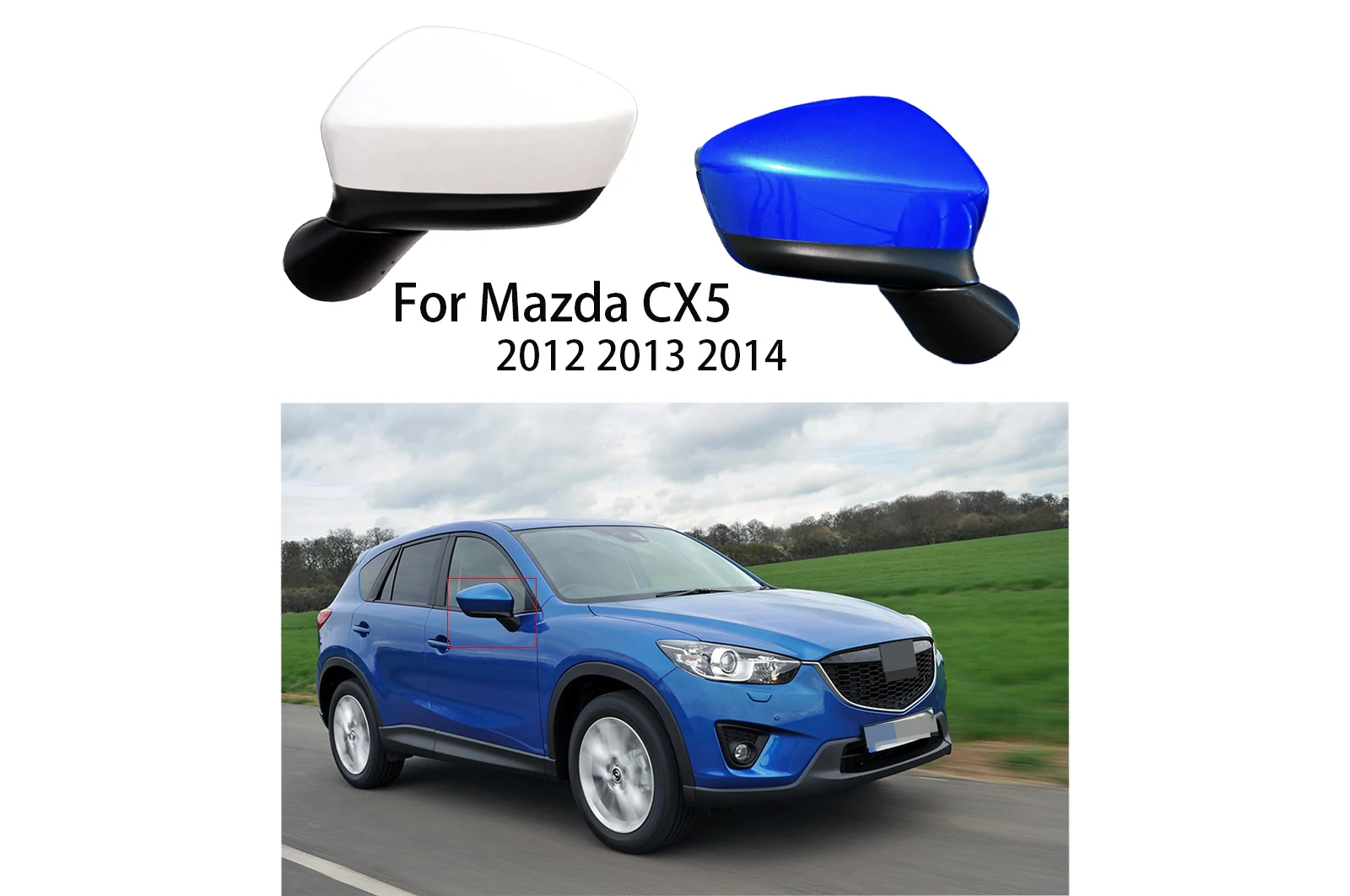 

Для Mazda CX5 2012 2013 2014 автомобильное боковое зеркало в сборе Электрический складной сигнал поворота зеркало заднего хода аксессуары