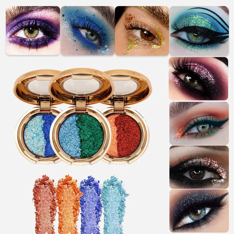 

Eyeshadow Palette Brighten Up Eye Shadow Beauty Cosmetics Highlight Sweatproof Shuangpin Eye Makeup 8 Colors Double Eye Shadow