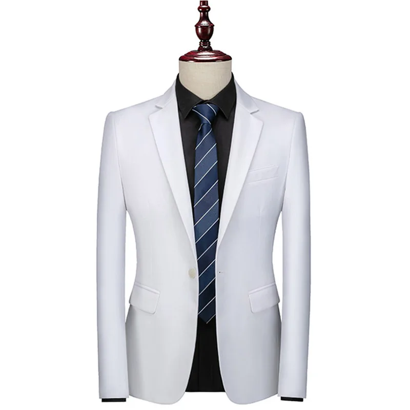 

2023 Модный Новый мужской повседневный эксклюзивный однотонный Костюмный пиджак/мужской облегающий высококачественный деловой Свадебный блейзер для жениха
