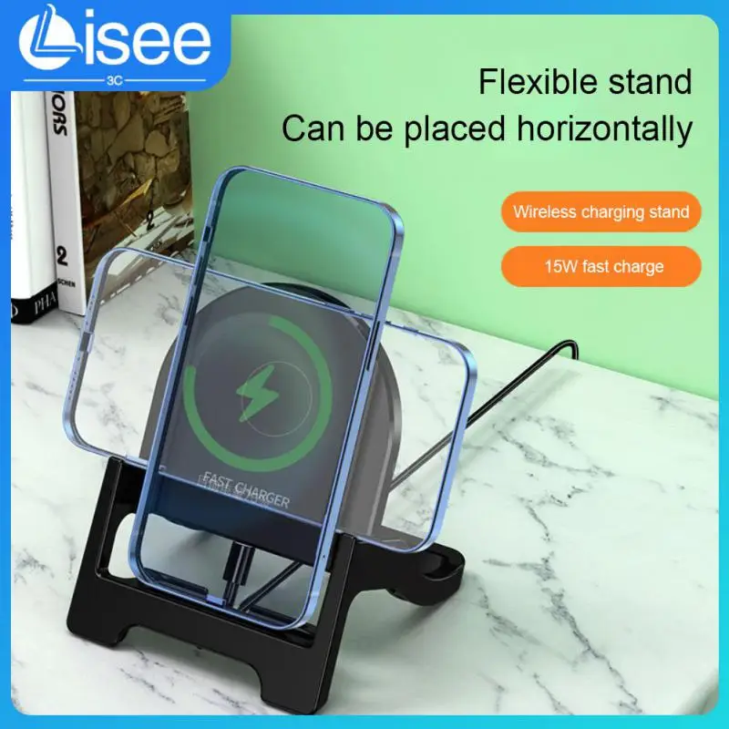 

Portable Phone Holder Wireless Charger S20 Wireless Charger Stand Pad S21 15w Fast Charging Dock Station Universal Accessories
