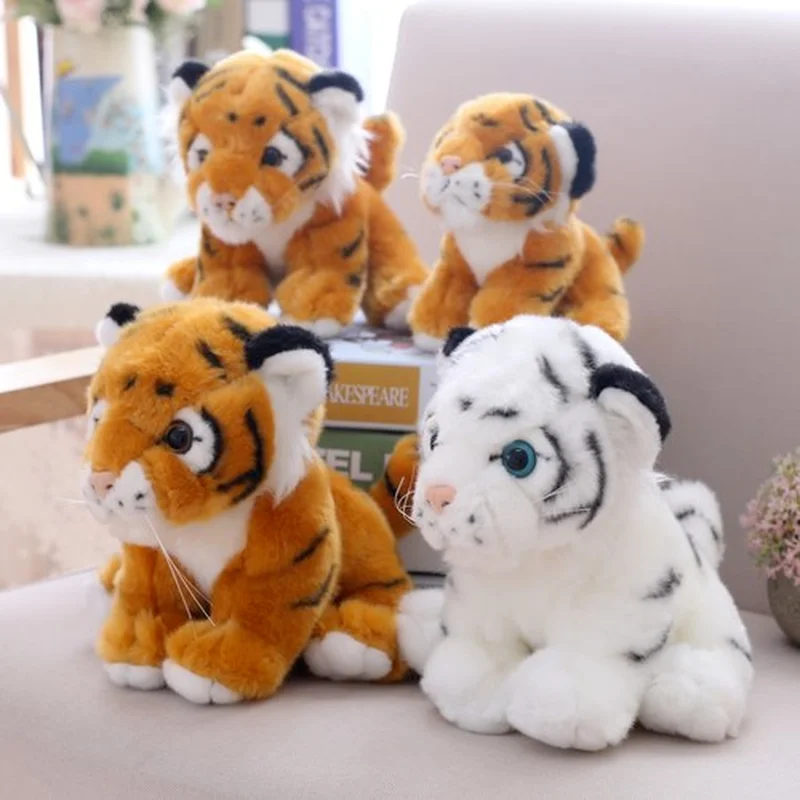 

Simulation Little Tiger Doll Plush Toy Cute Siberian White Tiger Children's Birthday Halloween Gift Stuffed Animals