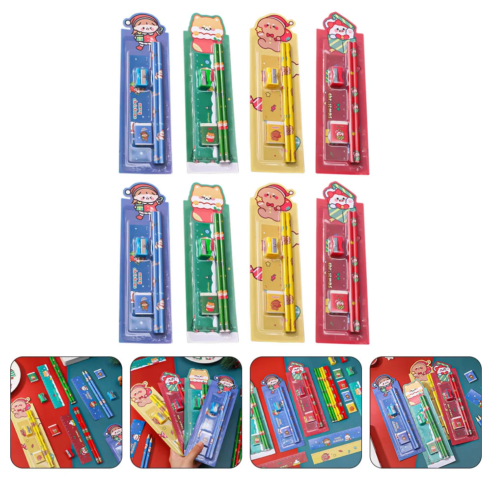 

8 Sets Reusable Lightweight Simple Pencils Stationery Christmas Themed