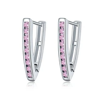 fashion delicate design austria crystal earrings for women simple geometric creative hoop earrings party jewelry