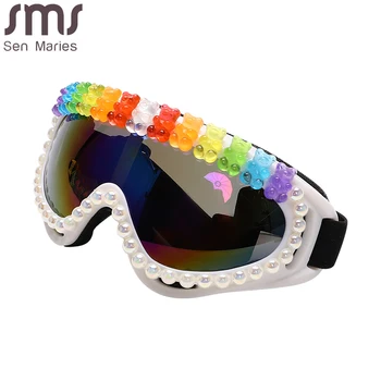 Steampunk Sport Sunglasses Goggle New Women Men Fashion Pearl Sun Glasses Outdoors Cycling Glasses Unisex UV400 Protect Eyewear 1
