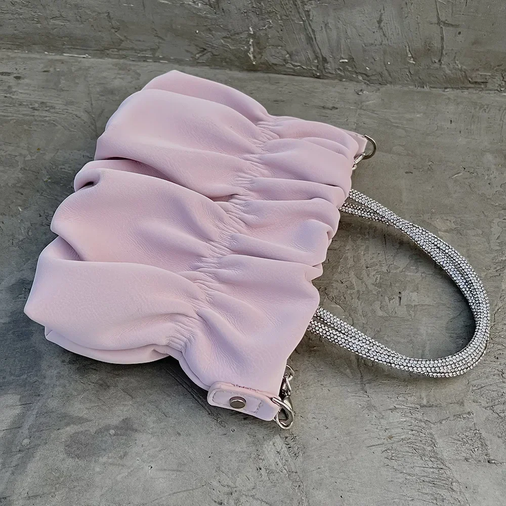 Летняя сумка для туризма и отдыха красная женская с водными бриллиантами