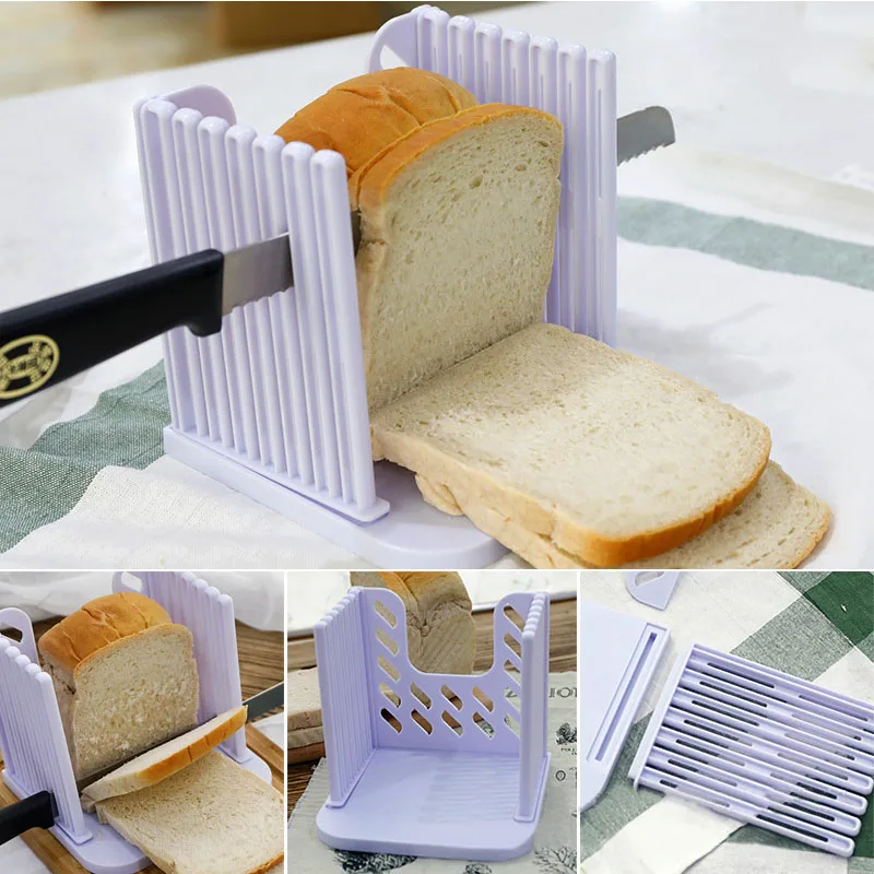 

1pcs/pack Bread Slicer Kitchen Gadget Lot Layers Cake Cutter Food-Grade Plastic Toast Cutting Toast Slicers Practical tool