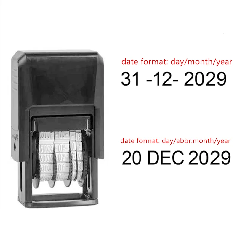 

Portable Self-inking Date Stamp Adjustable Date For Supermarket Store School Bank Office Manufacture Qualified Stamps