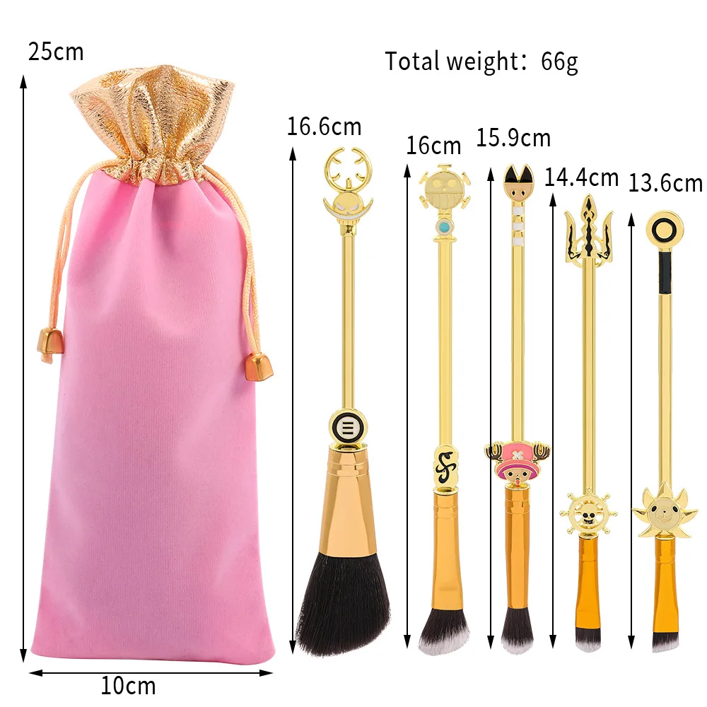 Аниме ONE PIECE Кисти для макияжа Рисунок Луффи Чоппер Kawaii Кристаллическая пудра