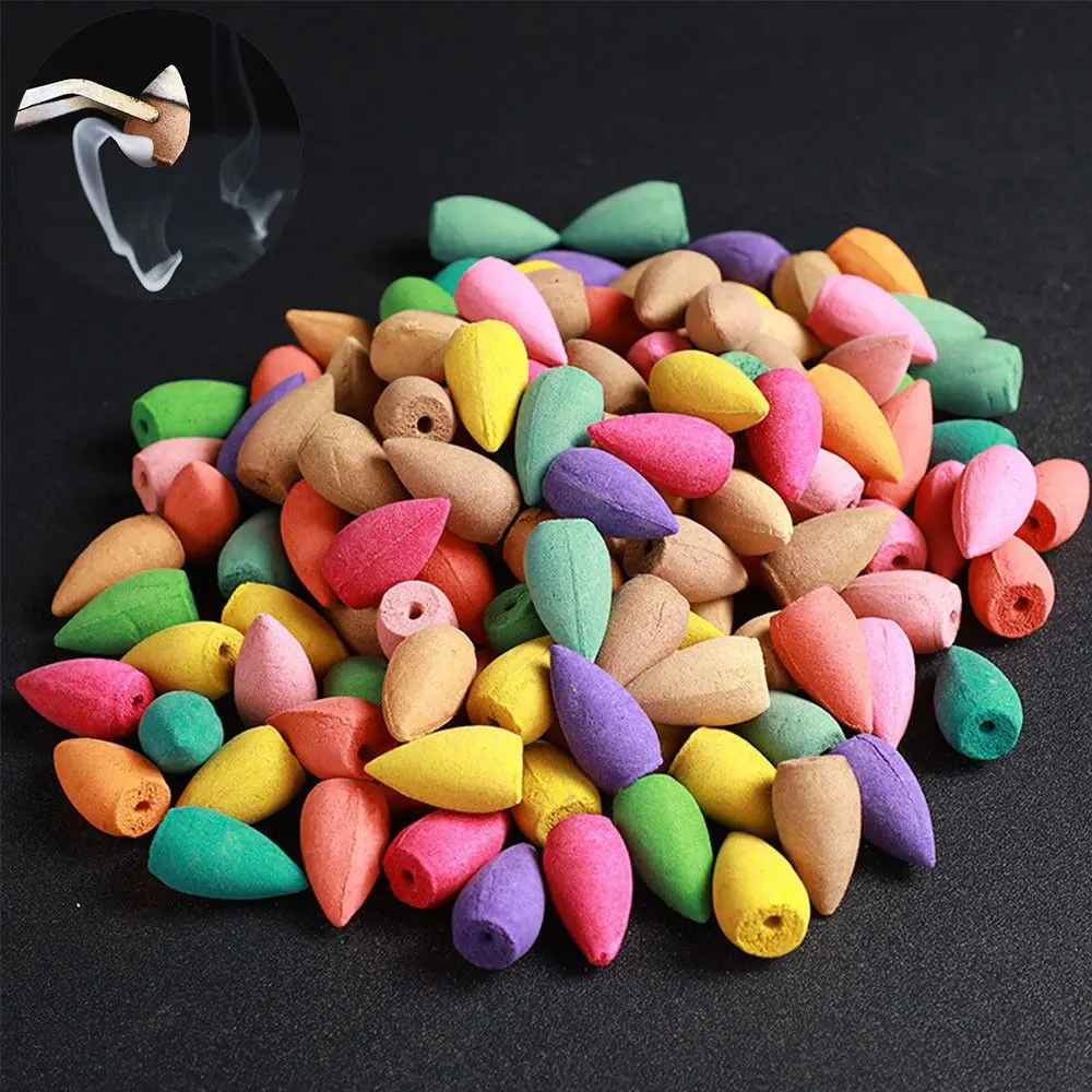 Backflow Incense Cones Pack of 30/60pcs Mixed Flavor Natural Incense Floral Lavender Sandalwood Aloes and more