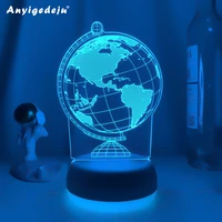 peculiar lights earth 3d hologram lamp 7color change night light baby touch switch colored led usb desk lamp atmosphere lamps