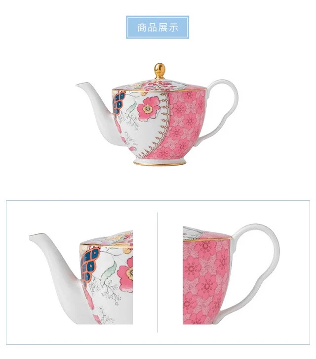 

Wedding gift Marriage engagement luxury Flower Dance Butterfly Bone Porcelain Pot with Cover European Small Teapot Coffee Pot
