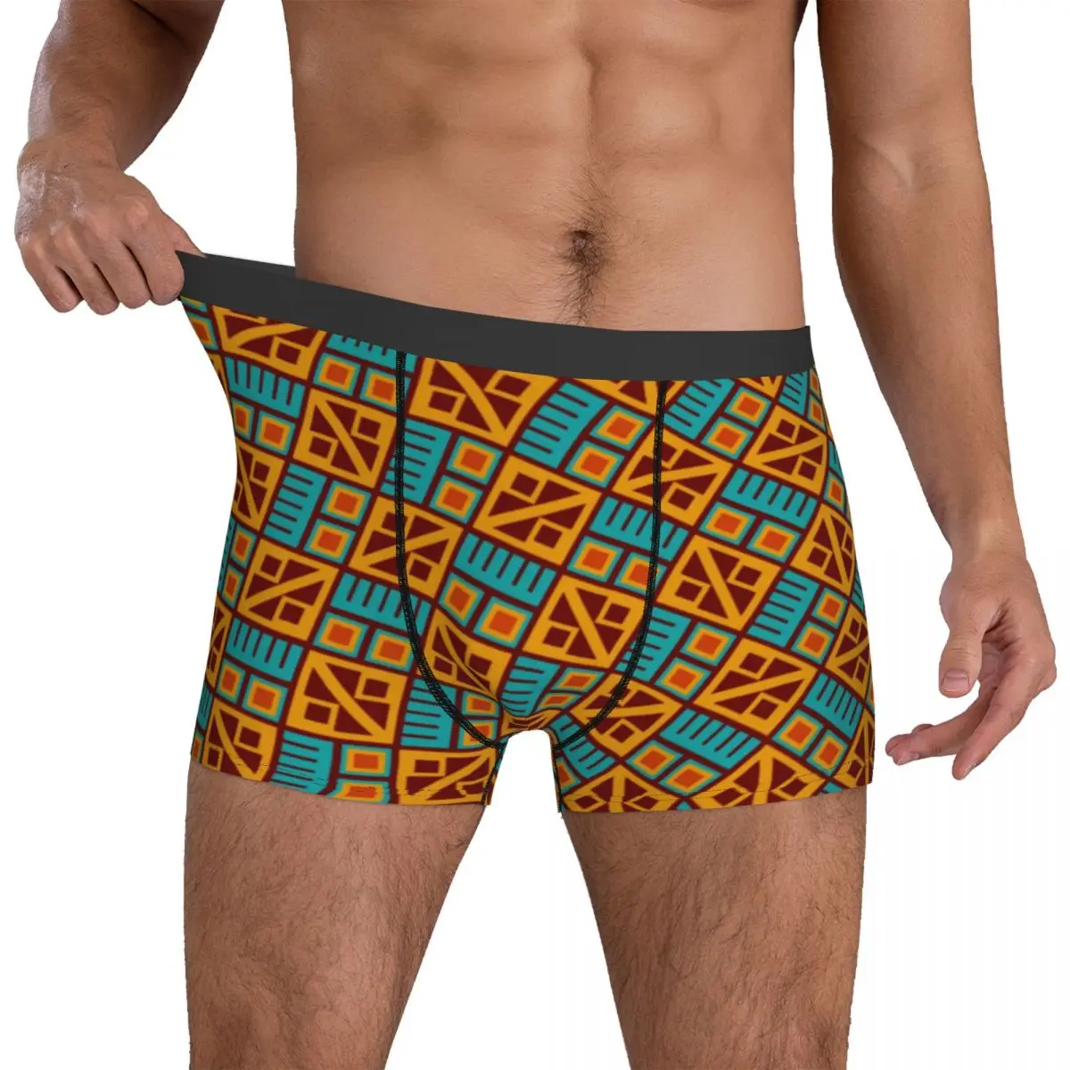 

African Tribal Underwear Retro Design Print Printing Trunk Trenky Males Panties Cute Shorts Briefs Birthday Gift