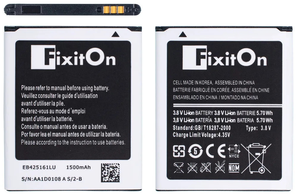 Аккумулятор (FixitOn) для Samsung Galaxy S3 mini LaFleur (GT-I8190) |
