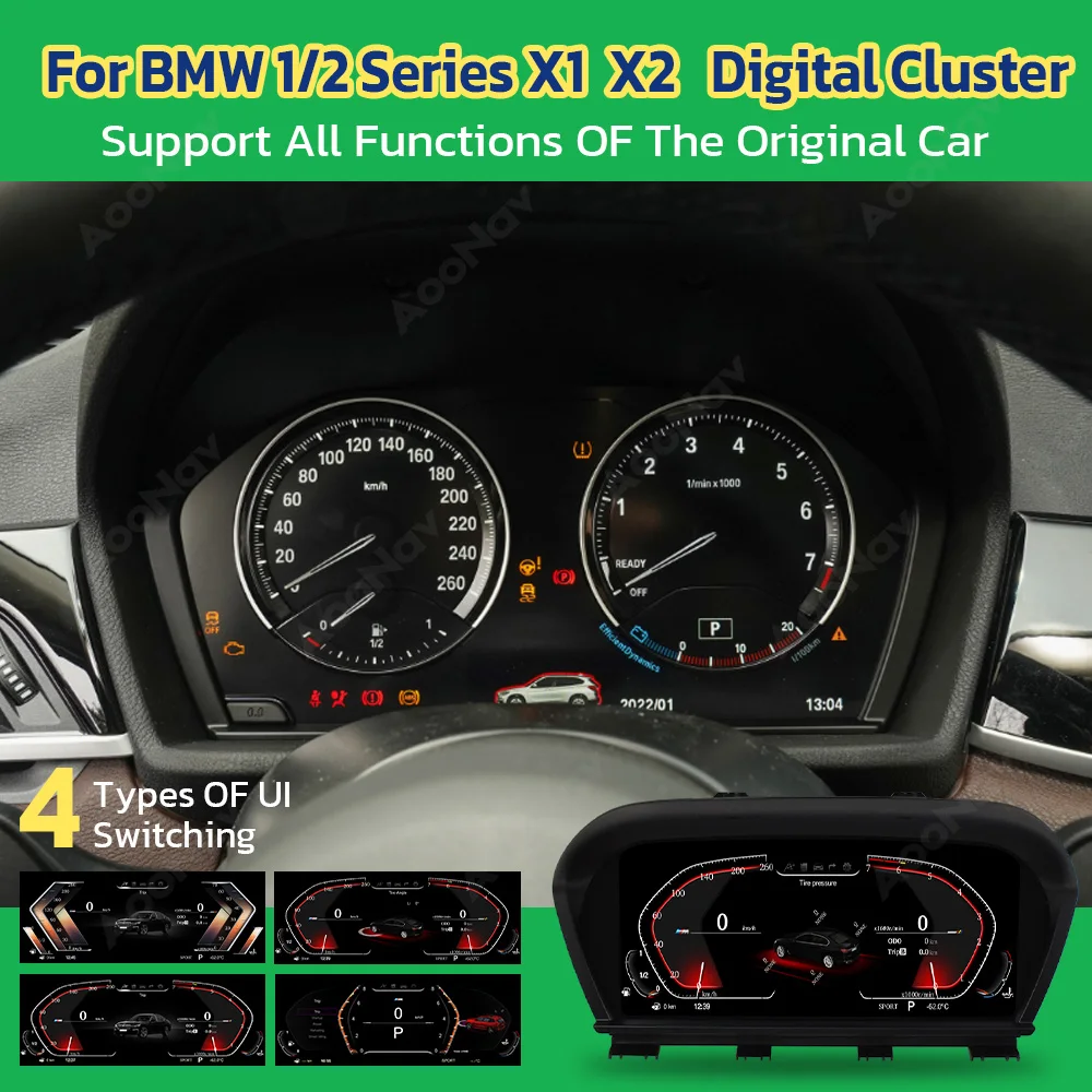 

Smart Vehicle Speedometer Dashboard LCD Display For BMW X1 X2 1series 2series Car Digital Cluster Instrument