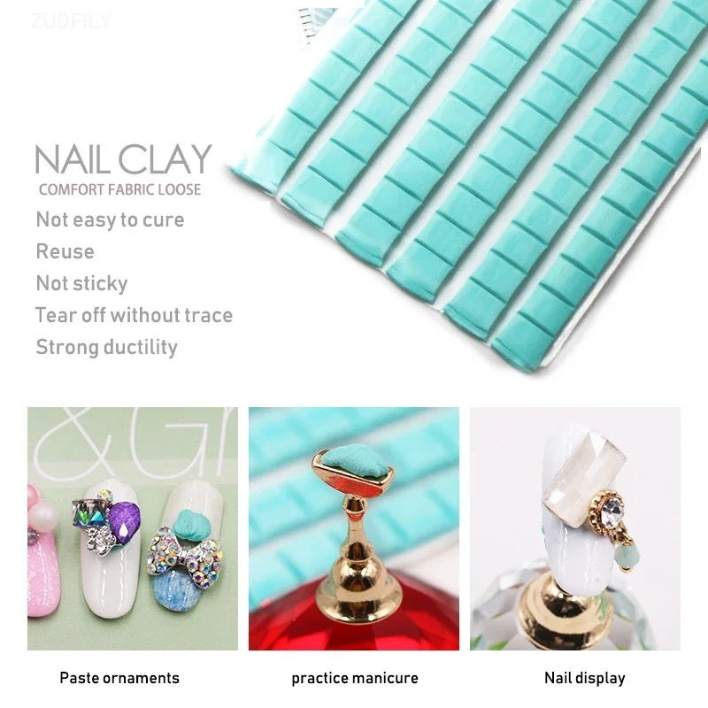 

Removable Nails Fixing Clay Stick Glue Clay Mud for Nails Tips Holder Reusable False Nail Tips Display Fixing Clay Manicure Tool